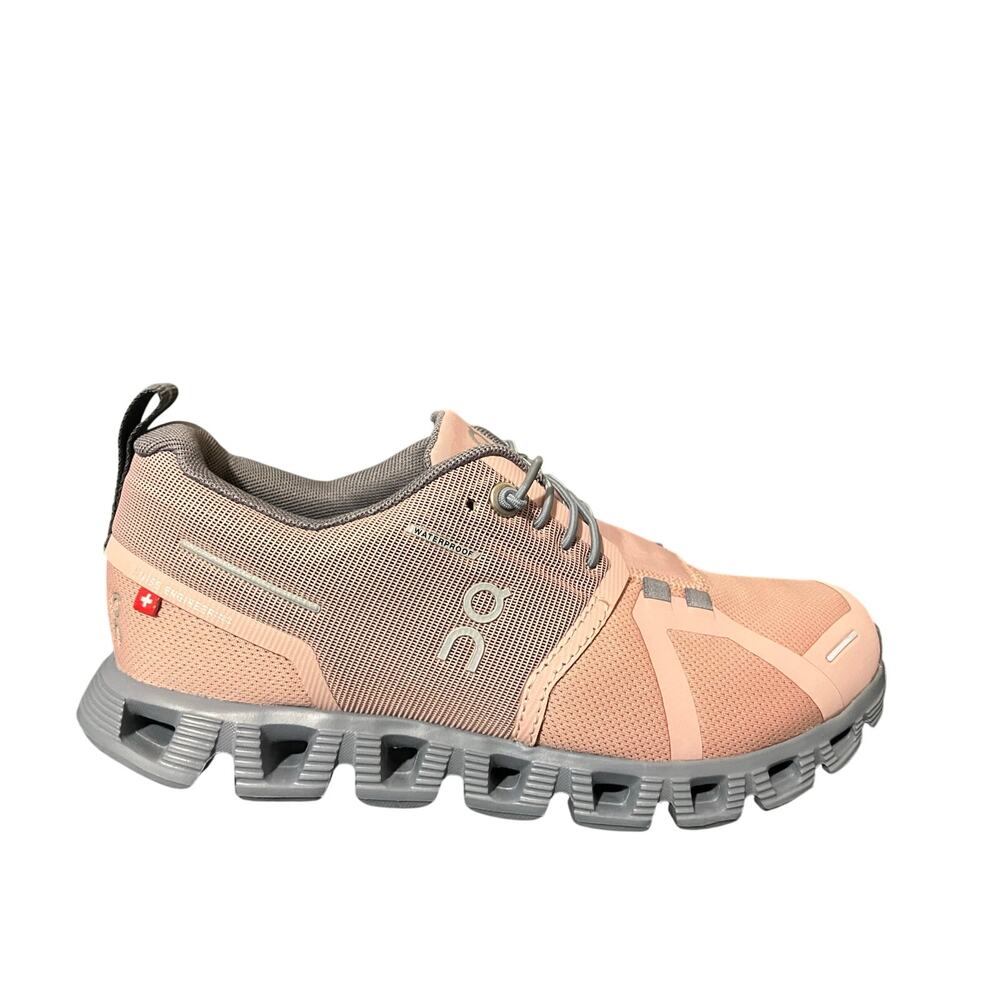 On Cloud 5 Waterproof- Rose / Fossil - Women’s Running Shoes Size 5 Medium